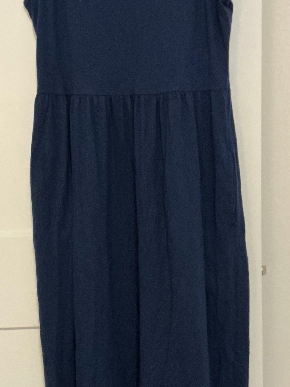 croft & barrow Navy Blue Maxi Dress with Gathered Waist